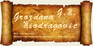 Grozdana Miodragović vizit kartica